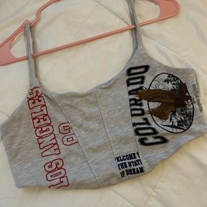 Jersey print corset top